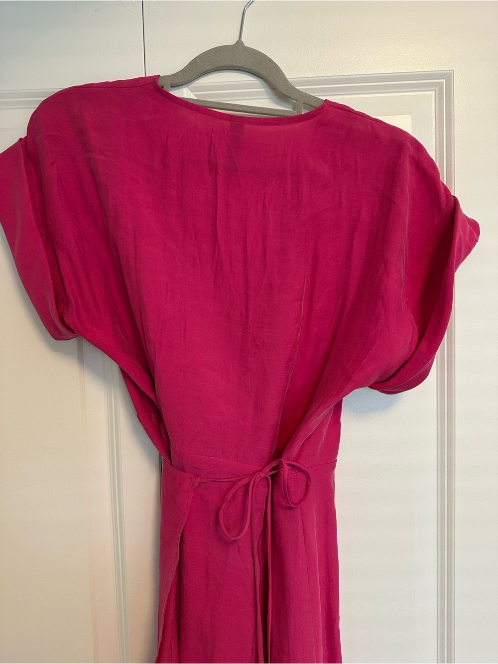 Mango Hot Pink Wrap-Style Maxi Dress - Picture 3 of 5